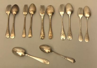 A set of silver (925) children's cutlery:...