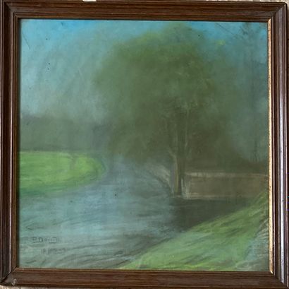 20th century FRENCH SCHOOL: CANAL IN THE...