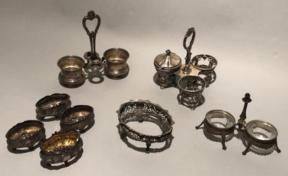 Set of silver mounts (925), mismatched including:...