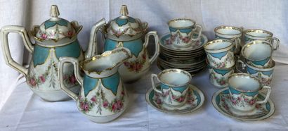 Part of a coffee service in white porcelain...