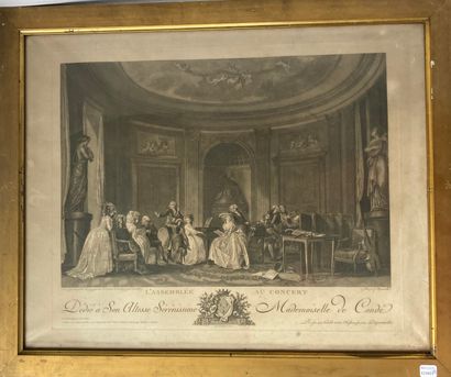 Set of various engravings : - THE ASSEMBLY...