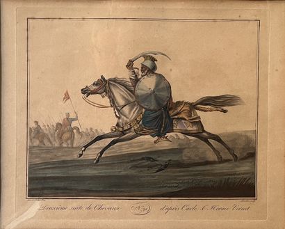 Pair of engravings in colors after Horace...