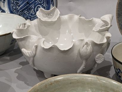 Far East: porcelain cup with blue and white...