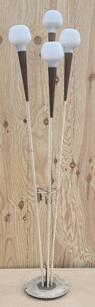 Floor lamp with five lights in cream lacquered...