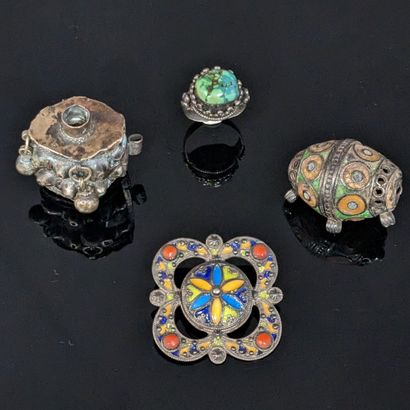North Africa, 19th century: silver brooch...