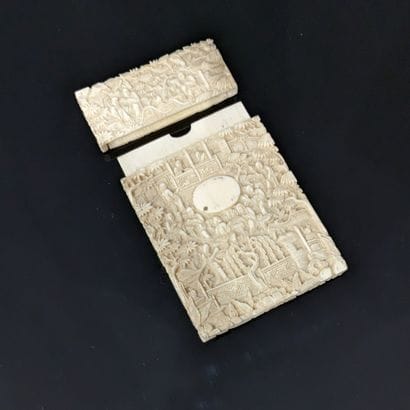 Work of Canton. Card case, the plates engraved...
