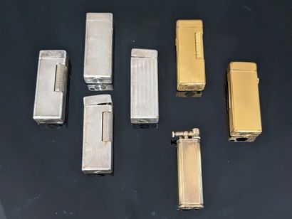 Gilt silver lighter (800), the barrel of...