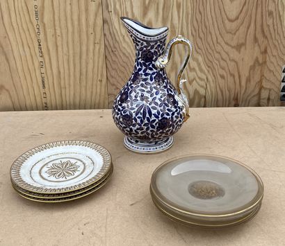 Porcelain: - pitcher decorated in the Persian...