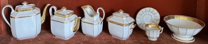 Part of tea and coffee service in white porcelain...
