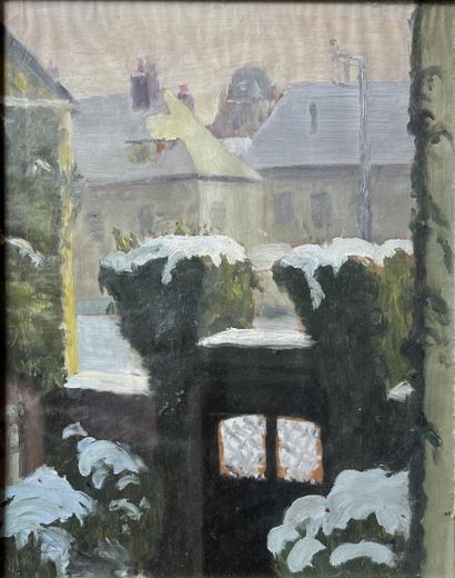20th century FRENCH SCHOOL: ROOFS UNDER THE...