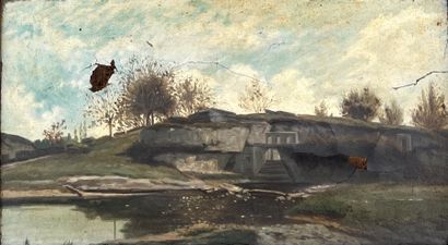 FRENCH SCHOOL OF THE XIXth CENTURY: PAYSAGE...