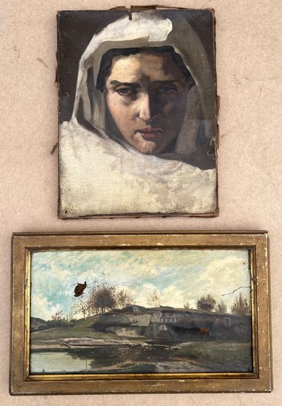 FRENCH SCHOOL OF THE XIXth CENTURY: PAYSAGE...