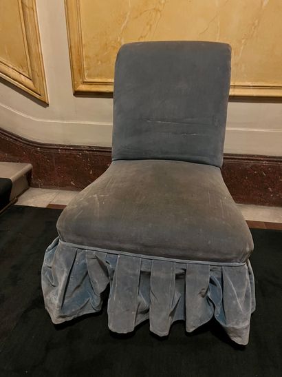 Set of seats: - toad chair, blackened wood...