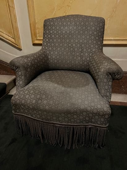 Set of seats: - toad chair, blackened wood...