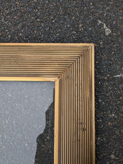 Set of gilded or redecorated wood frames,...