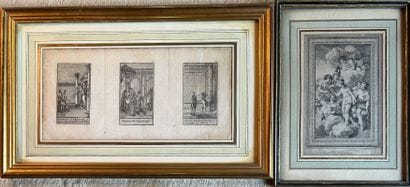 Suite of four heightened lithographs on the...