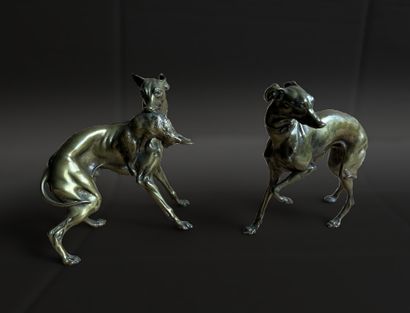 German school of the XXth century. Hounds...