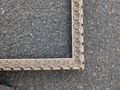 Set of gilded or redecorated wood frames,...