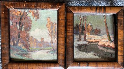 BERNE-BELLECOUR***: RIVER BANK - CHAPEL UNDER...
