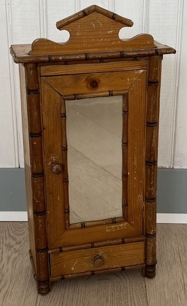 Doll's cabinet in natural wood in imitation...