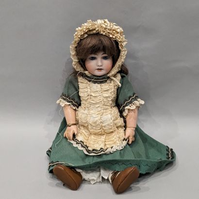 German doll, porcelain head marked 44-29,...