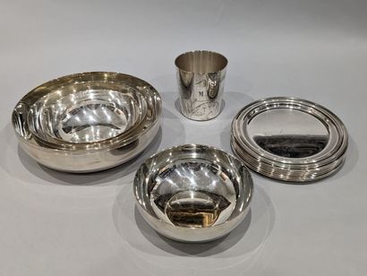 Work of the House of Christofle, set in silver...