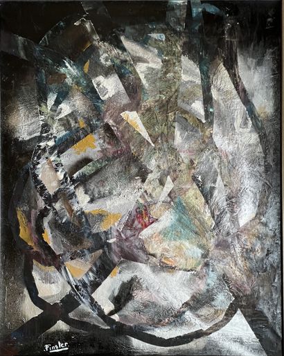FINSTER (XXth century): COMPOSITION. Mixed...