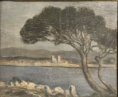 20th century FRENCH SCHOOL: VIEW OF ANTIBES....