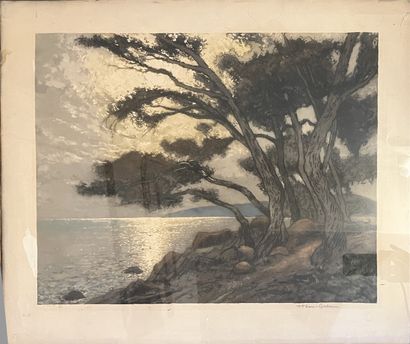 Set of three lithographs : - CLAIR DE LUNE...