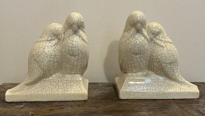 Louis FONTINELLE (1886-1964). Pair of bookends...