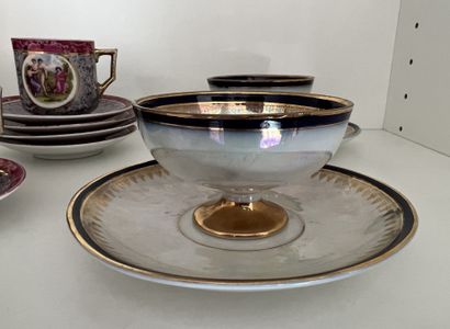 Part of service in German porcelain. Includes:...