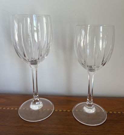 Crystal of PARIS. Suite of twelve water glasses...