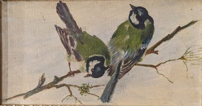 20th century FRENCH SCHOOL: COUPLE OF MESANGES...