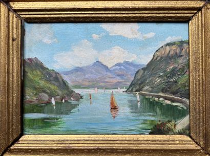 20th century FRENCH SCHOOL: SAILERS ON A...