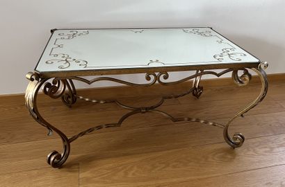 Table basse, le plateau à fond de glace à...