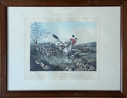 Deux gravures anglaises en couleur de la...