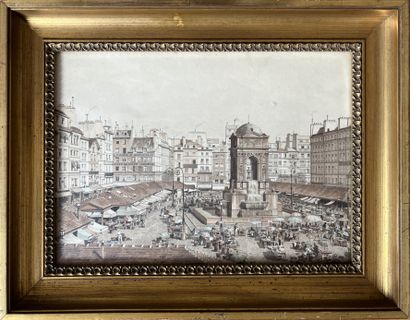 Deux gravures encadrées sous verre 