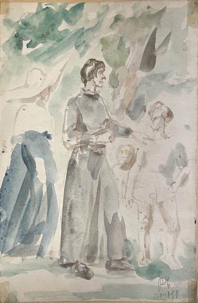 René THOMSEN : Notebook of drawings and watercolors...
