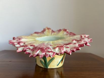 Delphin MASSIER. Cover-pot in earthenware...