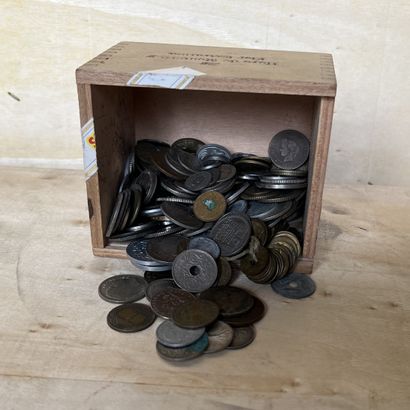 A set of demonetized coins.