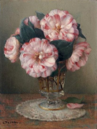 Charles PERRON (1893-1958)
VASE DE CAMELIAS....