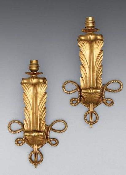 Jules LELEU (1883-1961)
Paire d'appliques...