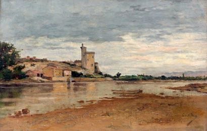 Alfred CASILE (1848-1909)
BORDS DU RHONE,...