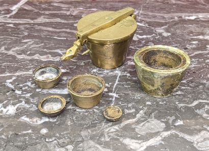 Bronze weight stack.