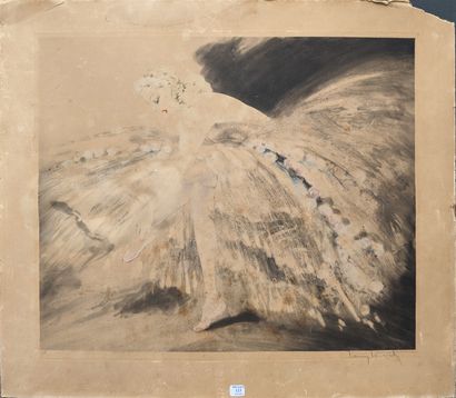 Louis ICART (1888-1950): DANSEUSE NOUANT...