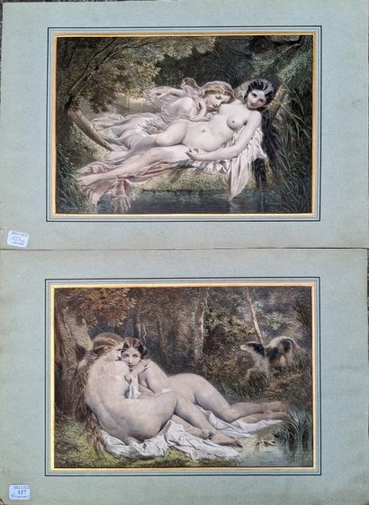 19th century FRENCH SCHOOL: LES DEUX AMIES...