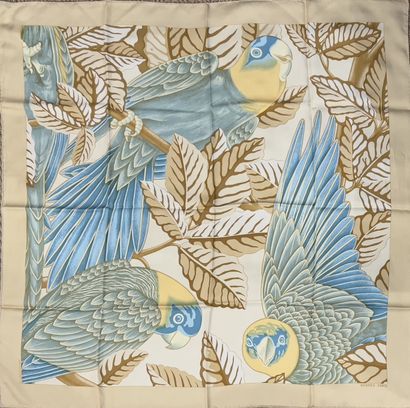 HERMES Paris - Joachim METZ. Printed silk...