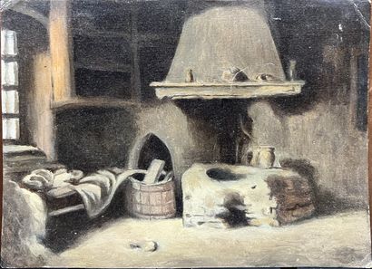 Late 19th century FRENCH SCHOOL: KITCHEN...