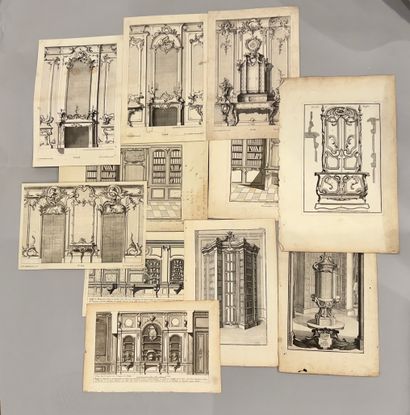 [DECORATION - AMEUBLEMENT] Ensemble de gravures...