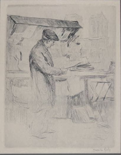 Henri LE RICHE (1868-1944) : LE BOUQUINISTE...